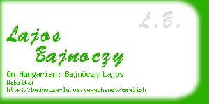 lajos bajnoczy business card